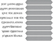 Fancy Sentiment Strips -  Press Plate & Die Set