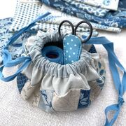 Bleu De France Ciel Blue - Montespan Small Floral - Fabric