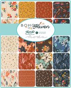 Boho Haven Feathered Deep Sea - Quilt Fabric