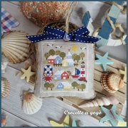 Sea Tiny Village - Cross Stitch Pattern, different perspective #1. Select this picture to zoom in