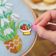 Snow Globe - Christmas Magnetic Needle Minder, different perspective #1. Select this picture to zoom in