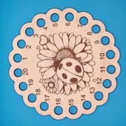 Ladybug Circle - Floss Organizer, different perspective #1. Select this picture to zoom in