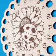 Ladybug Circle - Floss Organizer, different perspective #2. Select this picture to zoom in