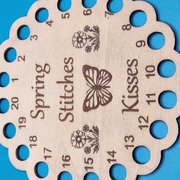 Spring Stitches Butterfly Kisses - Circle Floss Organizer, different perspective #1. Select this picture to zoom in