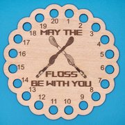 May The Floss Be With You Circle - Floss Organizer, different perspective #2. Select this picture to zoom in