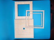 Double Scallop Rectangle - Unfinished Wood Display Frame, different perspective #2. Select this picture to zoom in