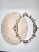 Gothic Oval - Unfinished Wood Display Frame, different perspective #1. Select this picture to zoom in