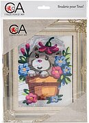 Kitten In Flowerpot - Stamped Needlepoint Kit