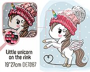 Little Unicorn On The Rink - Diamond Painting Kit