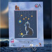 Kitten and Starry Milk - Cross Stitch Kit