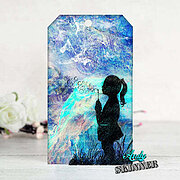 Blowing Bubbles - Andy Skinner Precut Rubber Stamp