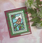 Stained Glass Christmas Songbird - Craft Die