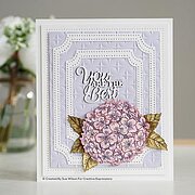 Hydrangea - StampCuts Combo Die, different perspective #1. Select this picture to zoom in
