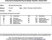 Keyhole Flower Field - Cross Stitch Pattern