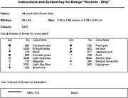 Keyhole Ship - Cross Stitch Pattern