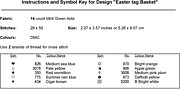 Easter Tag Basket - Cross Stitch Pattern
