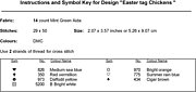 Easter Tag Chickens - Cross Stitch Pattern