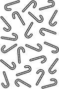 Candy Cane Background - Rubber Stamp