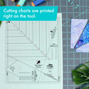 Creative Grids Kitty Corner Quilt Ruler - 11" x 11"