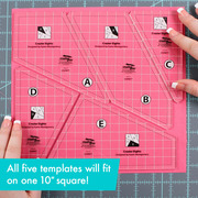 Creative Grids Crazier Eights Template - Quilt Ruler Set