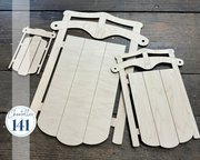 Sled - Large - Unfinished Wood Display Frame
