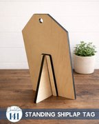Standing Shiplap Tag - Unfinished Wood Display Frame