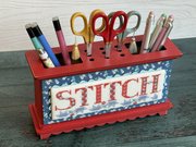 Scissor Caddy - Unfinished Embroidery Display, different perspective #1. Select this picture to zoom in