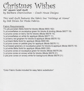 Christmas Wishes - Quilt Pattern