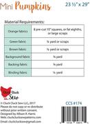 Mini Pumpkins - Quilt Pattern