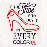 Shoe Fits - Embroidered Hand Towel 