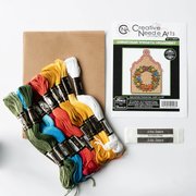 Christmas Wreath Ornament - Cross Stitch Kit