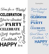Celebrations - Acrylic Stamp Set