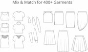 Grafton Dress, Top & Skirt - Sewing Pattern, different perspective #1. Select this picture to zoom in