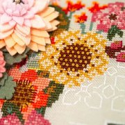 Modern Botanical Wedding Sampler - Cross Stitch Pattern, different perspective #1. Select this picture to zoom in