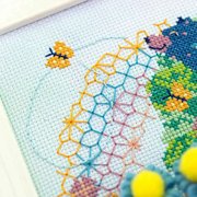Bear-y Good Day - Cross Stitch Pattern, different perspective #2. Select this picture to zoom in