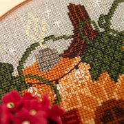 Cozy Little Cottage - Cross Stitch Pattern, different perspective #2. Select this picture to zoom in