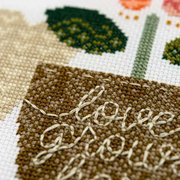 Love Grows Here - Cross Stitch Pattern, different perspective #2. Select this picture to zoom in