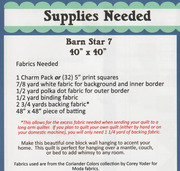 Barn Star 7 G - Quilt Pattern