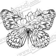 Floral Flutter - Cling Stamp