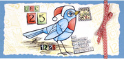 DEC 25 Bird - Cling Stamp