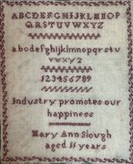 Mary Ann Slough, Specimen Sampler - Cross Stitch Pattern, different perspective #1. Select this picture to zoom in
