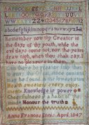 Anne Frances Kirkpatrick 1847 - Cross Stitch Pattern, different perspective #1. Select this picture to zoom in