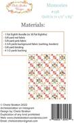 Memories - Quilt Pattern