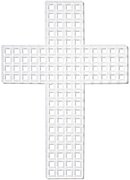 7 Count Clear Crosses Plastic Canvas 3 inch 10pcs