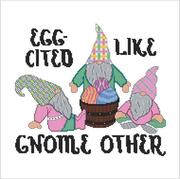 Happy Easter Gnome Greetings - Cross Stitch Pattern