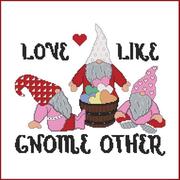 Happy Valentine's Day Love Gnome - Cross Stitch Pattern
