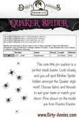 Quaker Spider - Halloween Cross Stitch Pattern 