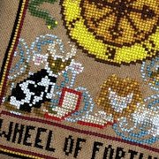 Cat Tarot V - Wheel of Fortune - Cross Stitch Pattern