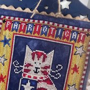 PatriotiCat - Patriotic Cross Stitch Pattern, different perspective #1. Select this picture to zoom in