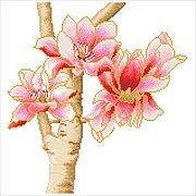 Magnolia On Blue 1 - Diamond Dotz Facet Art Kit